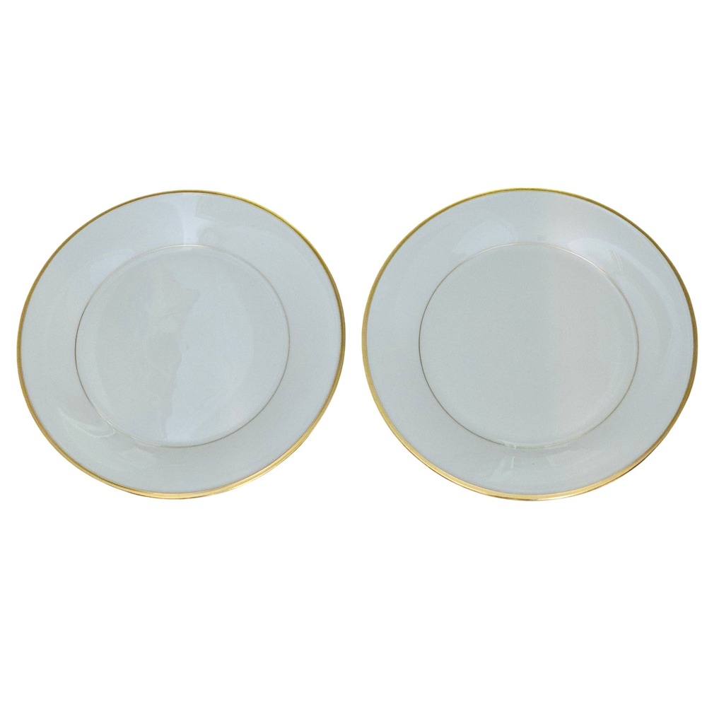 NEW Lenox Eternal Dinner Plates Set of 2 Ivory Gold Trim Dimension Collection - Picture 3 of 8